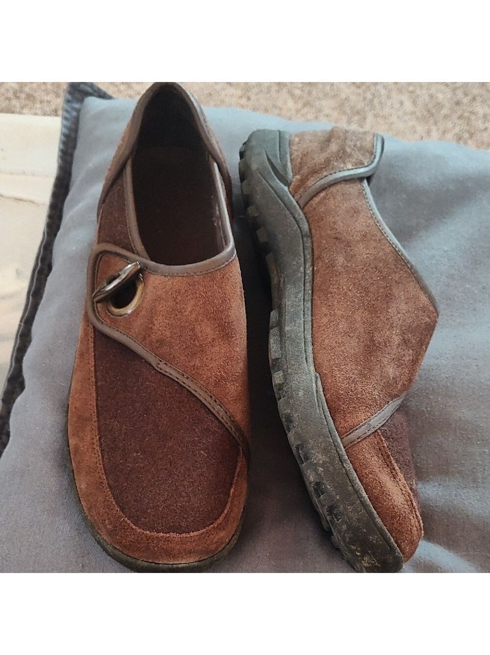 Lands' End Women's Brown Suede Flats - Picture 4 of 8